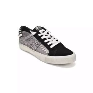 Vintage Havana Black and Silver Low-Top Sneakers
